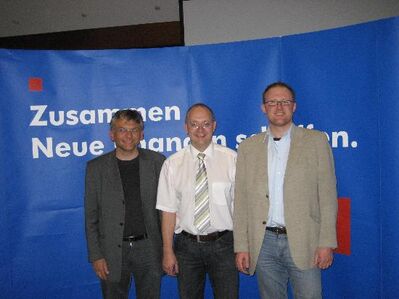 v.r.n.l. Sören Link, Andre Stinka, Hermann-Josef Vogt