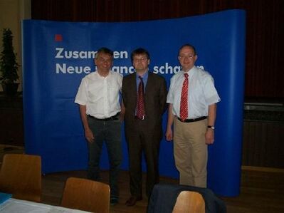 von links: Hermann-Josef Vogt, Kajo Wasserhövel, André Stinka