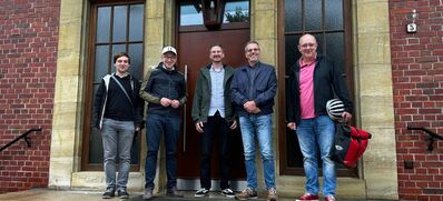 Foto (SPD/Alexander Müller) v.l.: Matthis Tasler, Johannes Waldmann, Fabian Pollmann, Martin Althoff, André Stinka