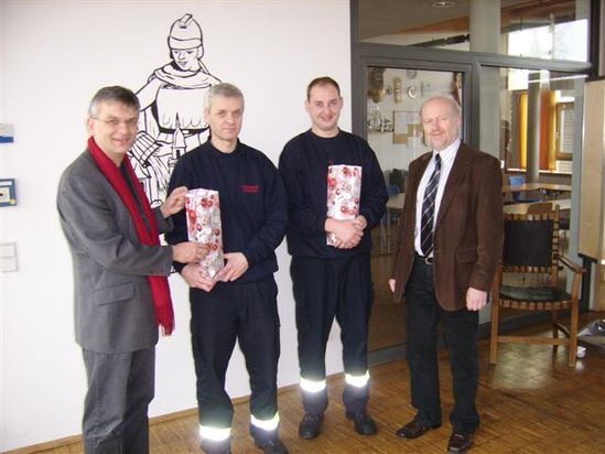 Besuch der Feuerwehr an Heiligabend