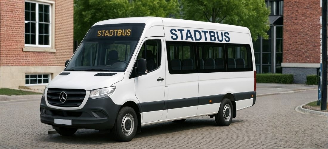 Bild eines kleinen Stadtbusses